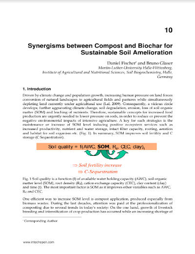 Synergisms between Compost and Biochar